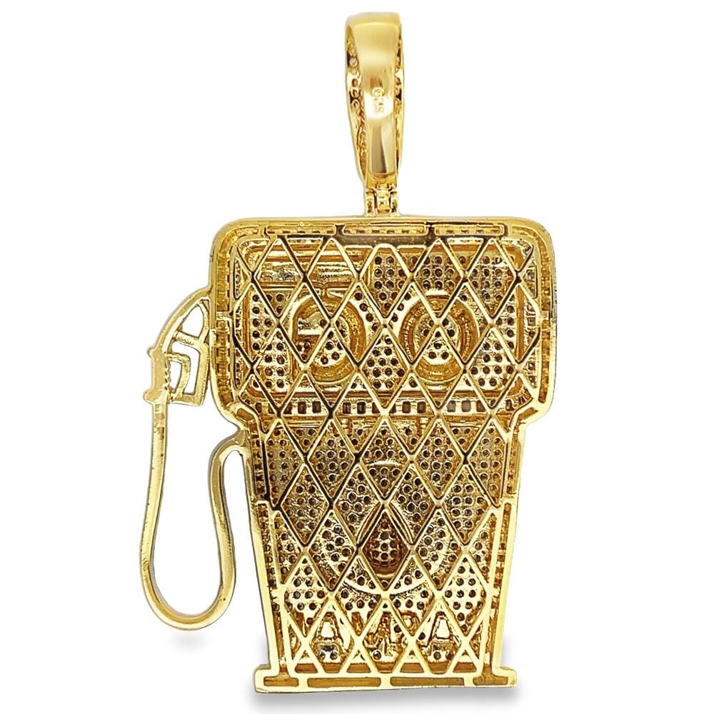 OG Gasman CZ Hip Hop Iced Out Pendant Yellow Gold HipHopBling