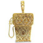 OG Gasman CZ Hip Hop Iced Out Pendant Yellow Gold HipHopBling