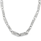 Pattern Bar Link Chain .925 Sterling Silver HipHopBling
