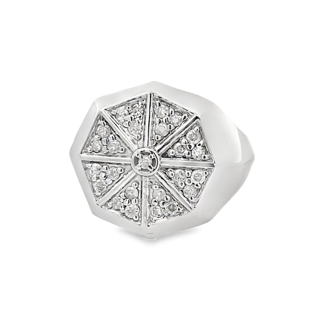 Pinwheel .53cttw Diamond Ring .925 Sterling Silver HipHopBling
