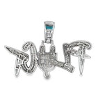 PLUG Iced Out Moissanite Pendant .925 Sterling Silver HipHopBling