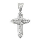 Pointy X Cross CZ Pendant .925 Sterling Silver HipHopBling