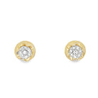 Polished Stud Diamond Earrings .24cttw 14K Yellow Gold HipHopBling