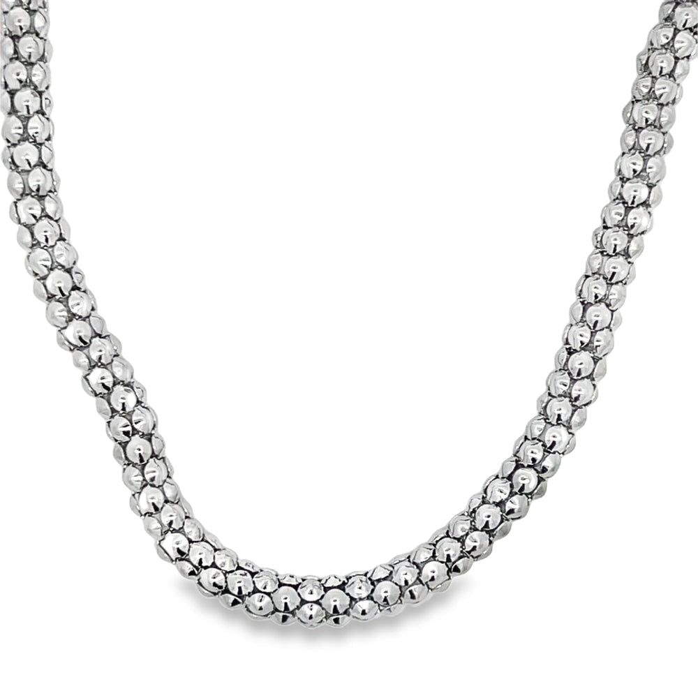Popcorn Chain .925 Sterling Silver HipHopBling