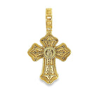 Popular Cross CZ Hip Hop Iced Out Pendant Yellow Gold HipHopBling