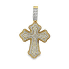 Popular Cross CZ Hip Hop Iced Out Pendant Yellow Gold HipHopBling