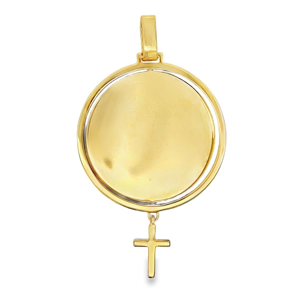 Prayer Hands Rotating Pendant 0.97cttw Diamond Pendant 14K Gold HipHopBling