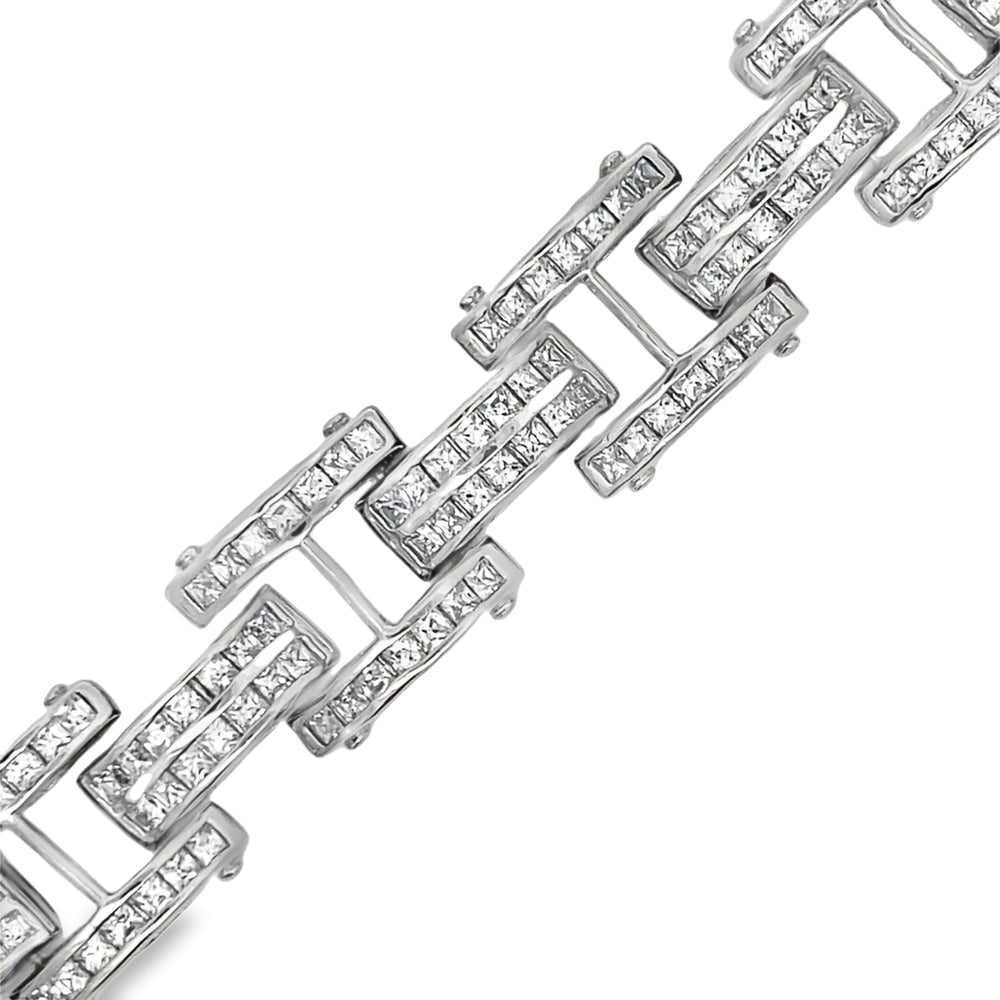 Princess I Bar CZ Hip Hop Bracelet HipHopBling