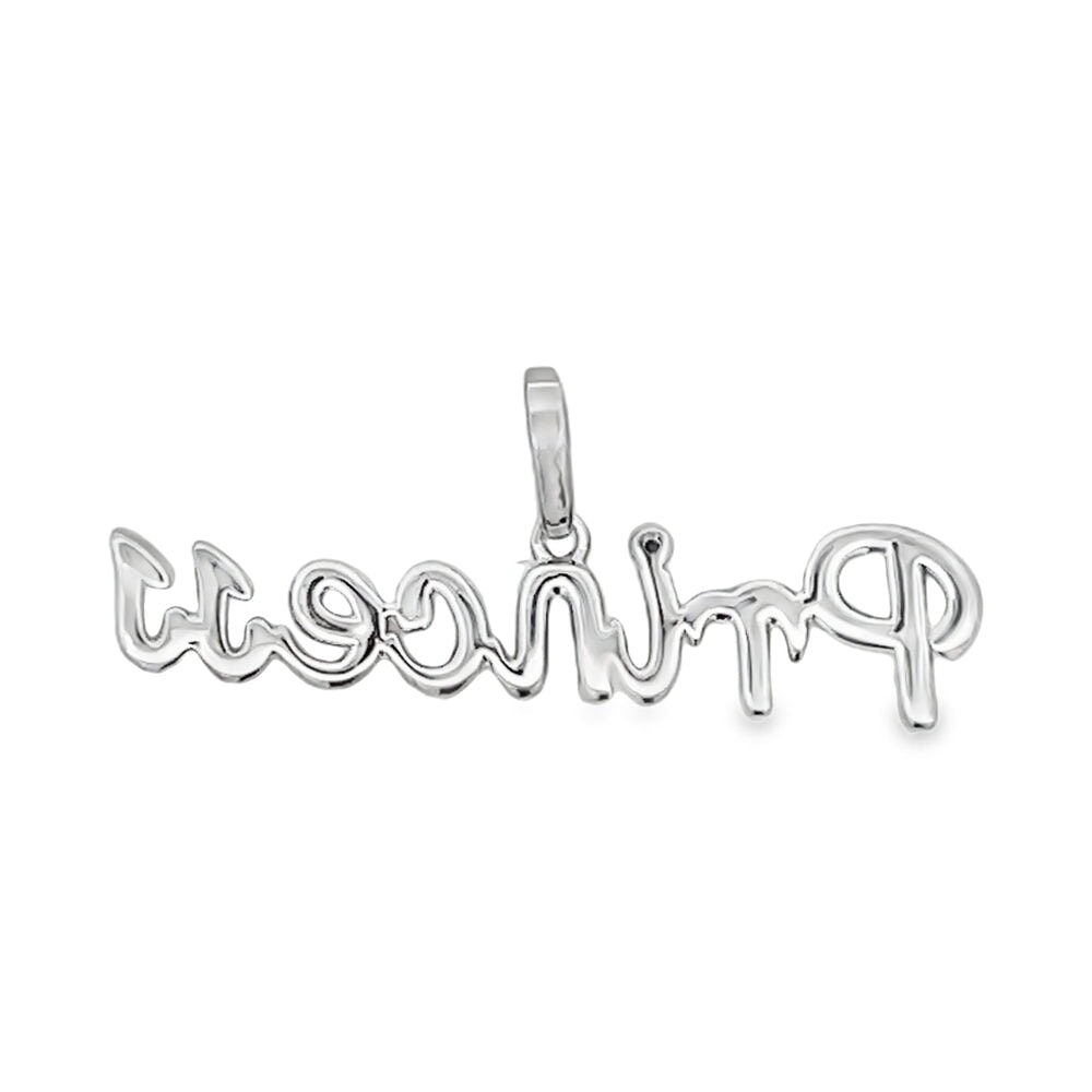 Princess Iced Out Moissanite Pendant .925 Sterling Silver HipHopBling