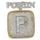 Pushin P CZ Hip Hop Bling Iced Out Pendant Yellow Gold HipHopBling