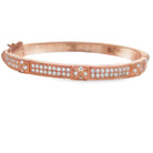 Pyramid Double CZ Iced Out Bracelet .925 Sterling Silver Rose gold HipHopBling