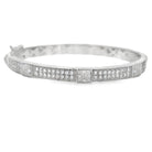 Pyramid Double CZ Iced Out Bracelet .925 Sterling Silver Silver HipHopBling