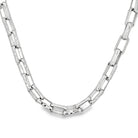 Rectangle Rolo Link Chain .925 Sterling Silver 30" HipHopBling