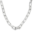 Rectangle Rolo Link Chain .925 Sterling Silver 30" HipHopBling