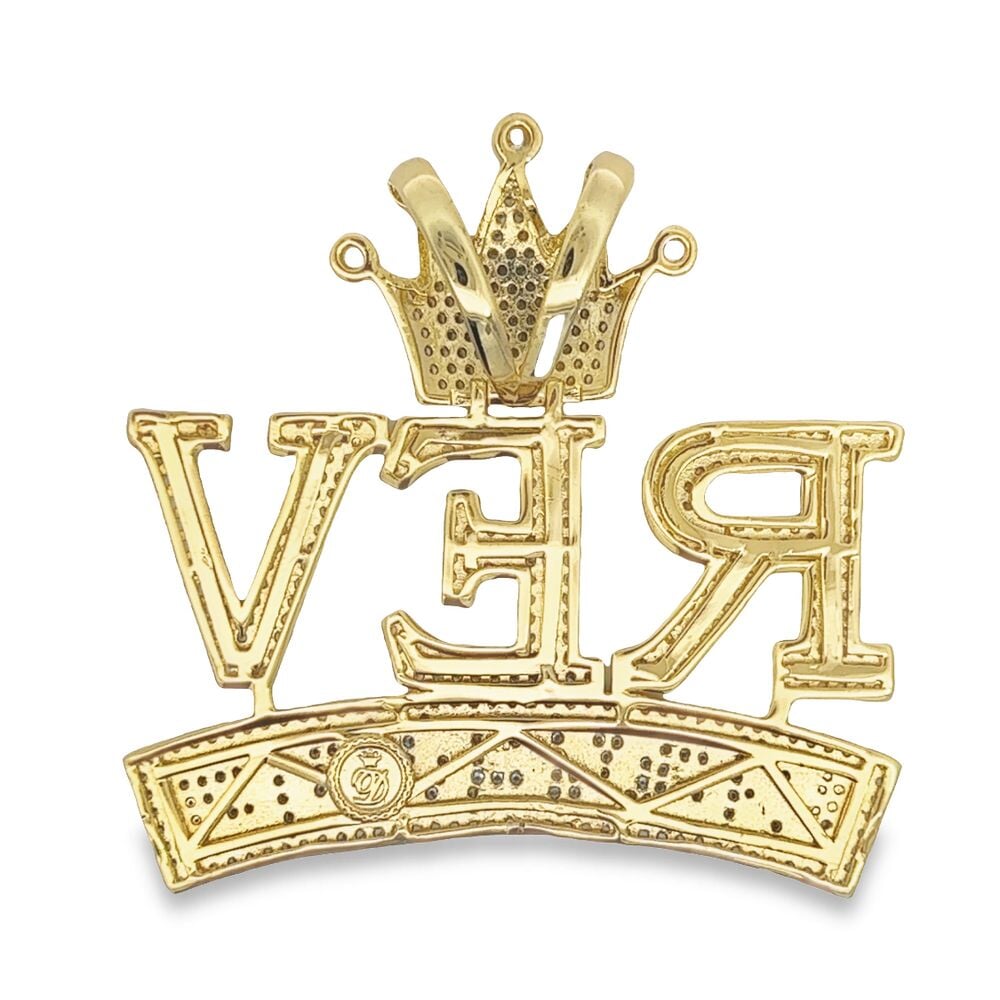 REV Revenue Crown VVS CZ Hip Hop Bling Pendant 3 Tone HipHopBling