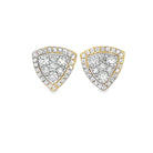 Shield Diamond Earrings 1.00cttw 14K Yellow Gold HipHopBling