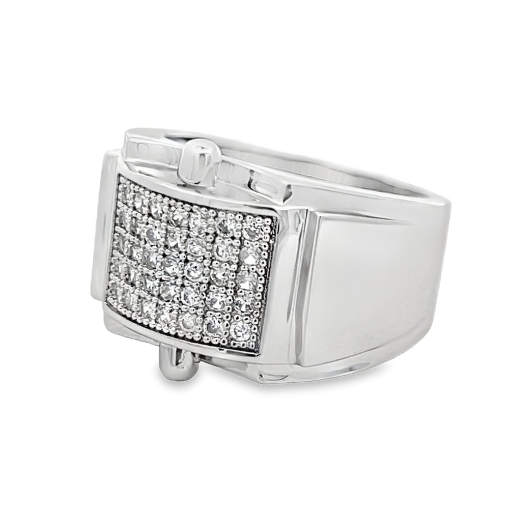 Shiny CZ Ring .925 Sterling Silver 8 HipHopBling