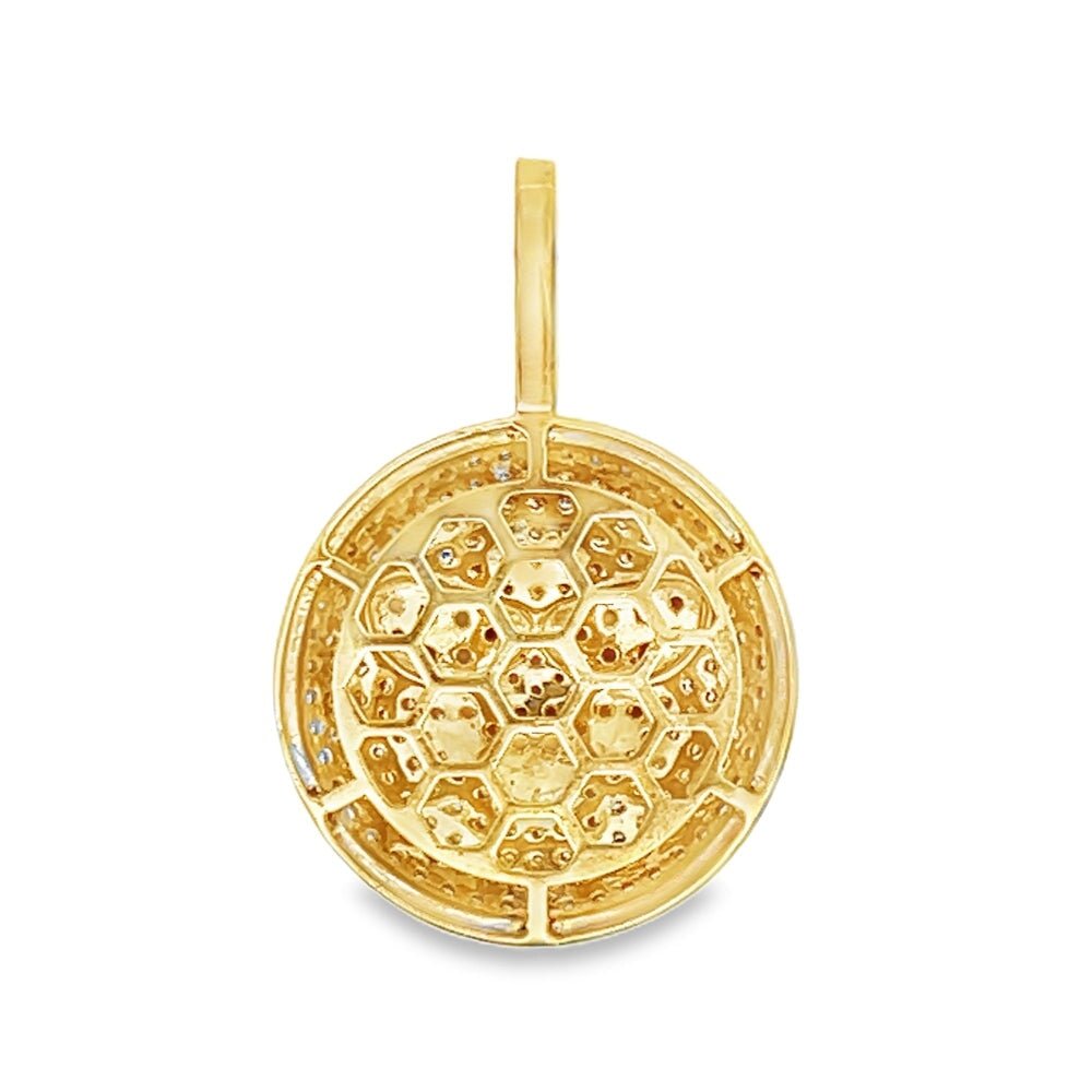 Sunglasses Face Diamond 1.43 Carat Pendant 10K Yellow Gold HipHopBling