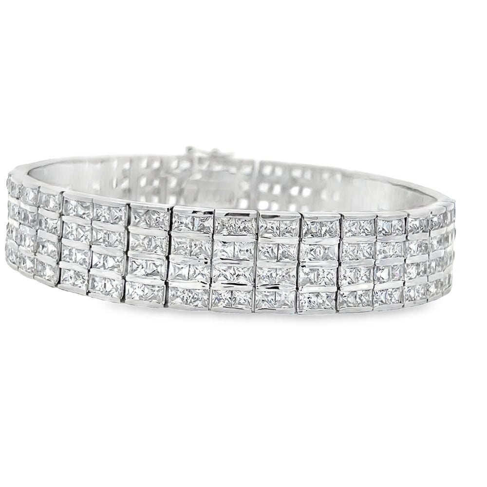 Super Princess Cut CZ Hip Hop Bracelet HipHopBling