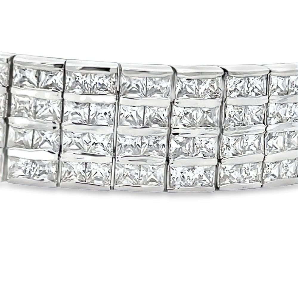 Super Princess Cut CZ Hip Hop Bracelet HipHopBling