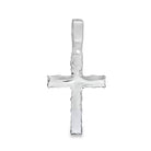 Tennis Cross CZ Iced Out Pendant & Free Chain Silver 18" HipHopBling