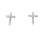 Tennis Cross Diamond Earrings .10cttw 10K Gold 10K White Gold HipHopBling