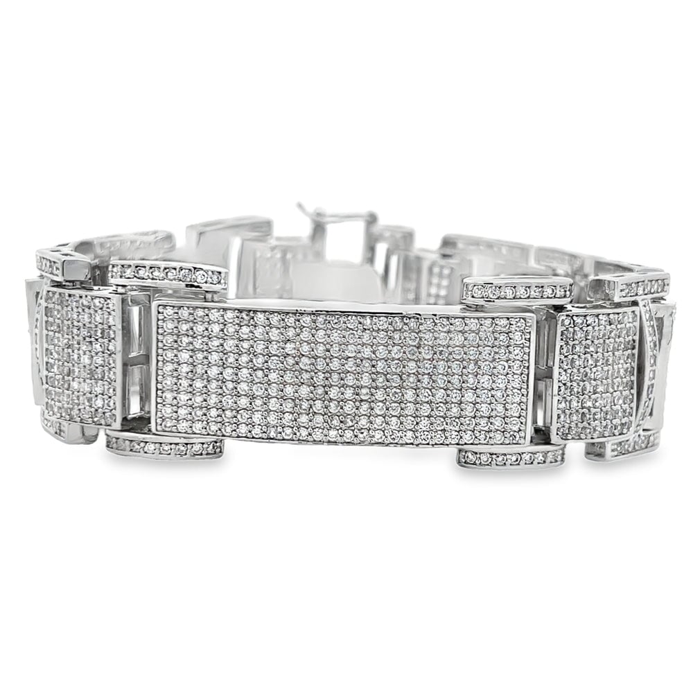 Thick ID Link CZ Hip Hop Bracelet HipHopBling