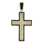 Thick Layer Cross CZ Iced Out Pendant Lemonade HipHopBling