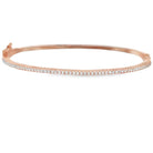 Thin Bangle CZ Iced Out Bracelet .925 Sterling Silver Rose gold HipHopBling
