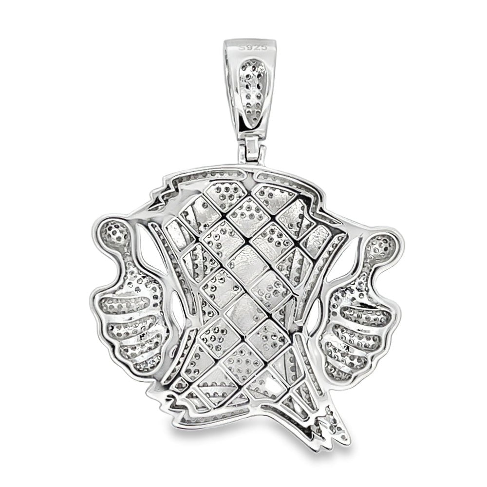 Thumbs Up Money Stack 3.20cttw VVS Moissanite Pendant .925 Silver HipHopBling