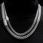 VVS Moissanite Miami Cuban Bracelet Steel / .925 Silver 8MM Yellow Gold 18" HipHopBling