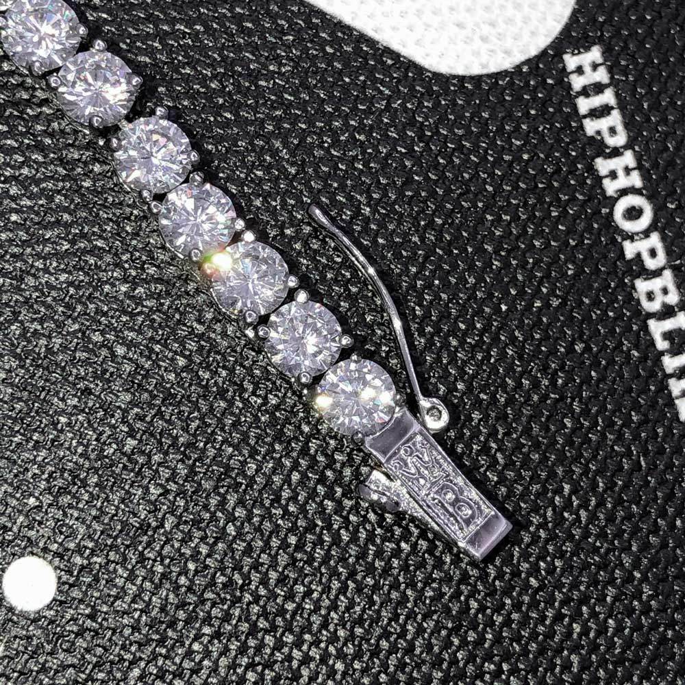 VVS Triple Drip Chain Stack White Gold HipHopBling