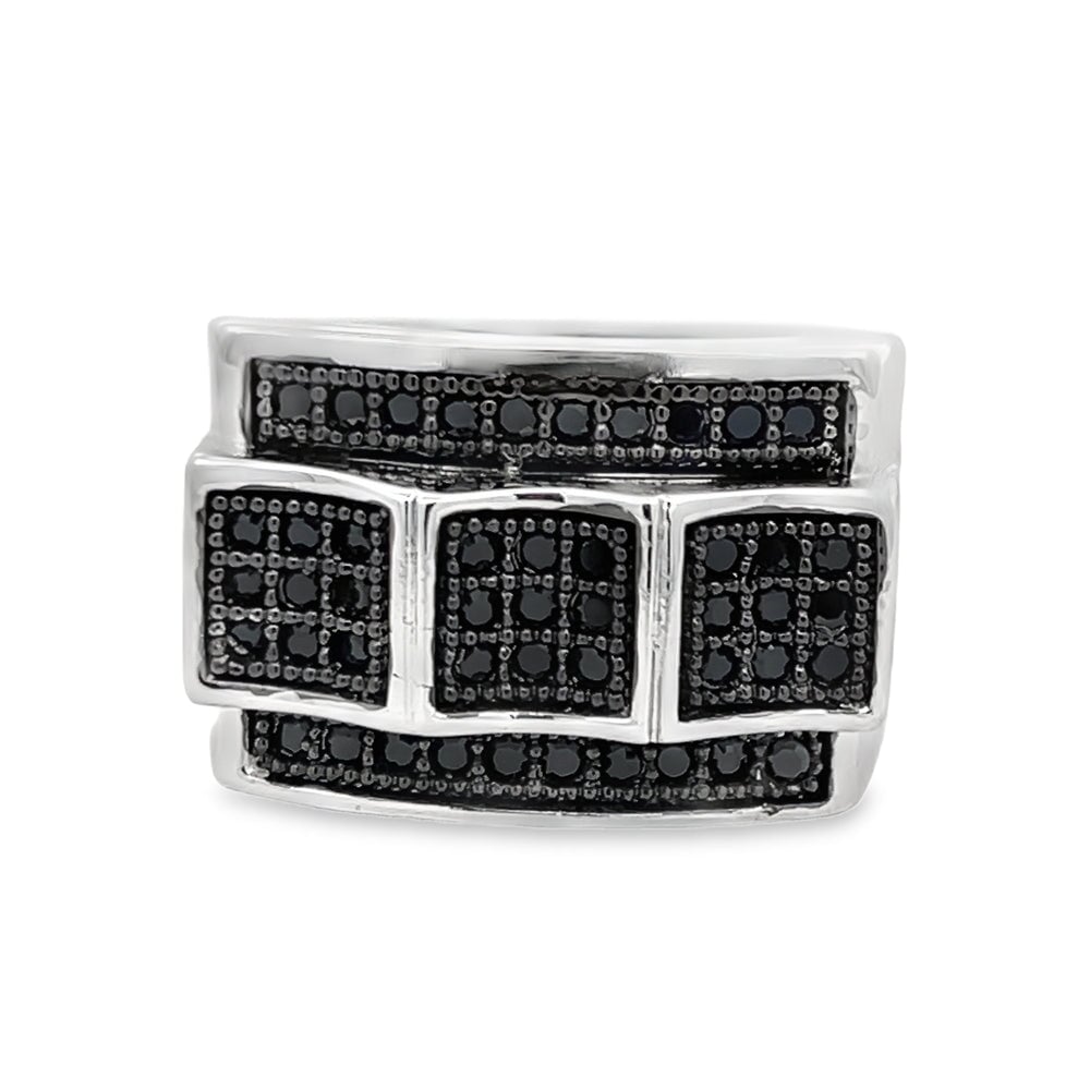 Winner Black CZ Ring .925 Sterling Silver 8 HipHopBling