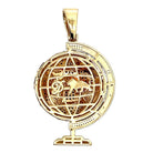World Globe 1.85cttw Diamond Pendant 10K Yellow Gold HipHopBling