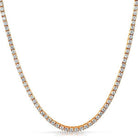 1 Row 3MM CZ Bling Bling Rose Gold Tennis Chain 16" HipHopBling