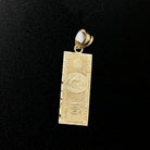 $100 Bill Small DC 10K Yellow Gold Pendant HipHopBling