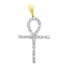 1.00 Carat Diamond Ankh Cross in 10K Yellow Gold HipHopBling
