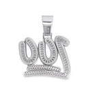 100 Large Baguette VVS Moissanite Pendant .925 Sterling Silver HipHopBling
