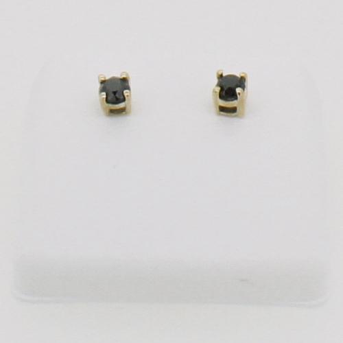 1.00cttw Real Black Diamond Earrings Studs 10K Gold HipHopBling