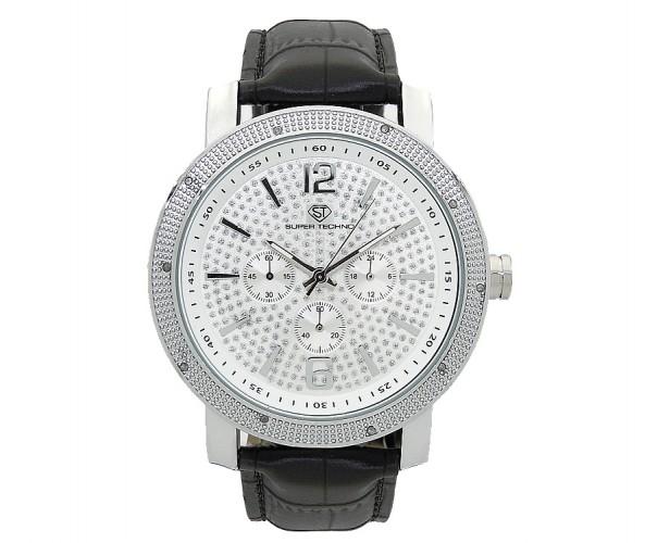 .10ct Real Diamonds Super Techno Watch Bling HipHopBling