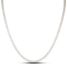 10K White Gold Diamond Tennis Chain 3MM Miracle Setting 18" HipHopBling