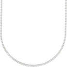 10K White Gold Diamond Tennis Chain 3MM Miracle Setting 18" HipHopBling