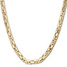 10K Yellow Gold Byzantine Chain Lightweight 2.4MM 18" HipHopBling