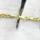 10K Yellow Gold Byzantine Chain Lightweight 2.4MM 18" HipHopBling
