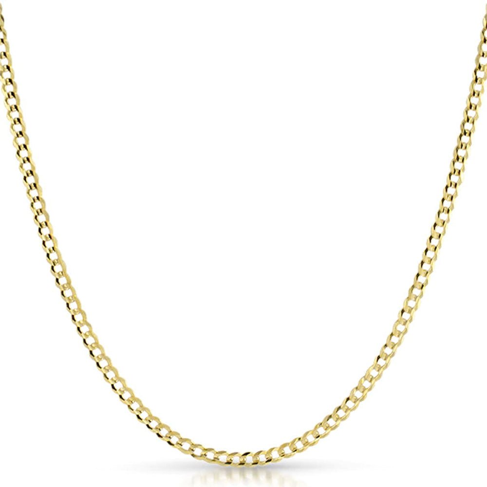 10K Yellow Gold Cuban Chain Lightweight 2MM 16" HipHopBling