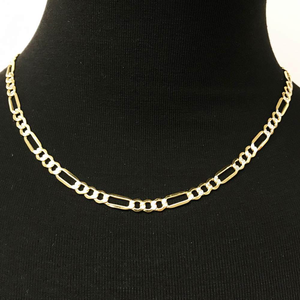 10K Yellow Gold Diamond Cut Figaro Chain Lightweight (Copy) 2MM 16" 14K Yellow Gold HipHopBling