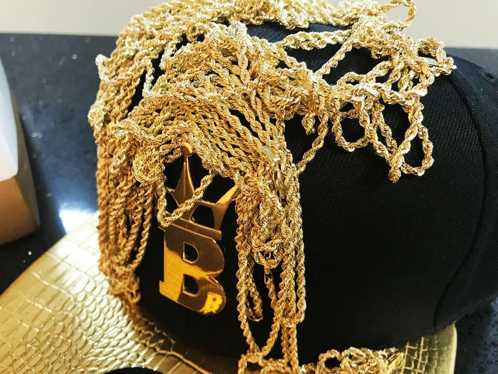 10K Yellow Gold Diamond Cut French Rope Chain Lightweight 8MM 24" HipHopBling