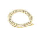 10K Yellow Gold Diamond Tennis Chain 3MM Miracle Setting 18" HipHopBling