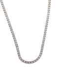 10K Yellow Gold Diamond Tennis Chain 3MM Miracle Setting 18" HipHopBling