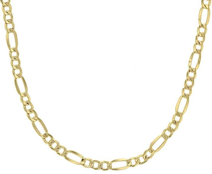 10K Yellow Gold Figaro Chain Lightweight HipHopBling